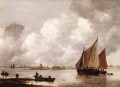 ハールレマー メール ボートの海の風景 ヤン ファン ホイエン